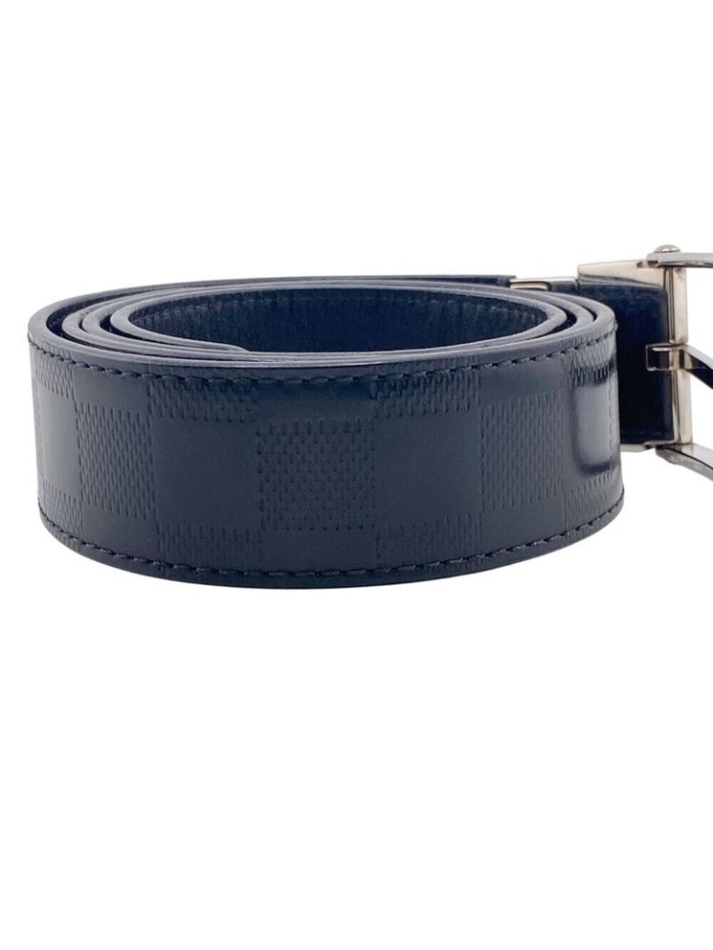 Louis Vuitton M9674 Damier Infini Belt Brand Jeans Dress Casual Business Black - Picture 4 of 9